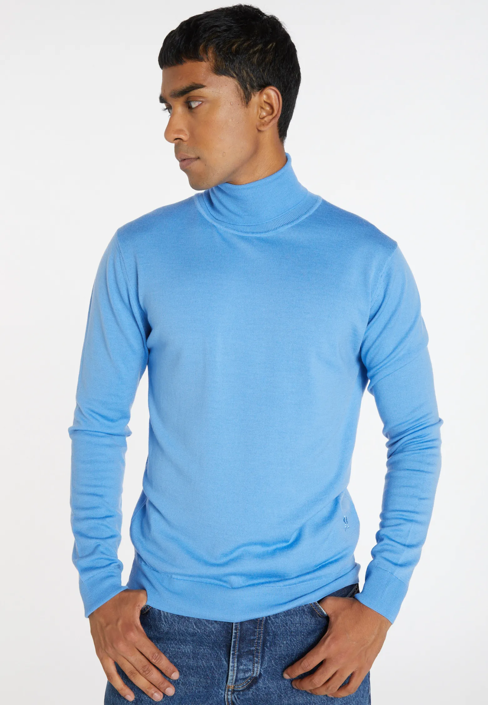 Montagut Turtleneck sweater with logo in merino wool - Enzo