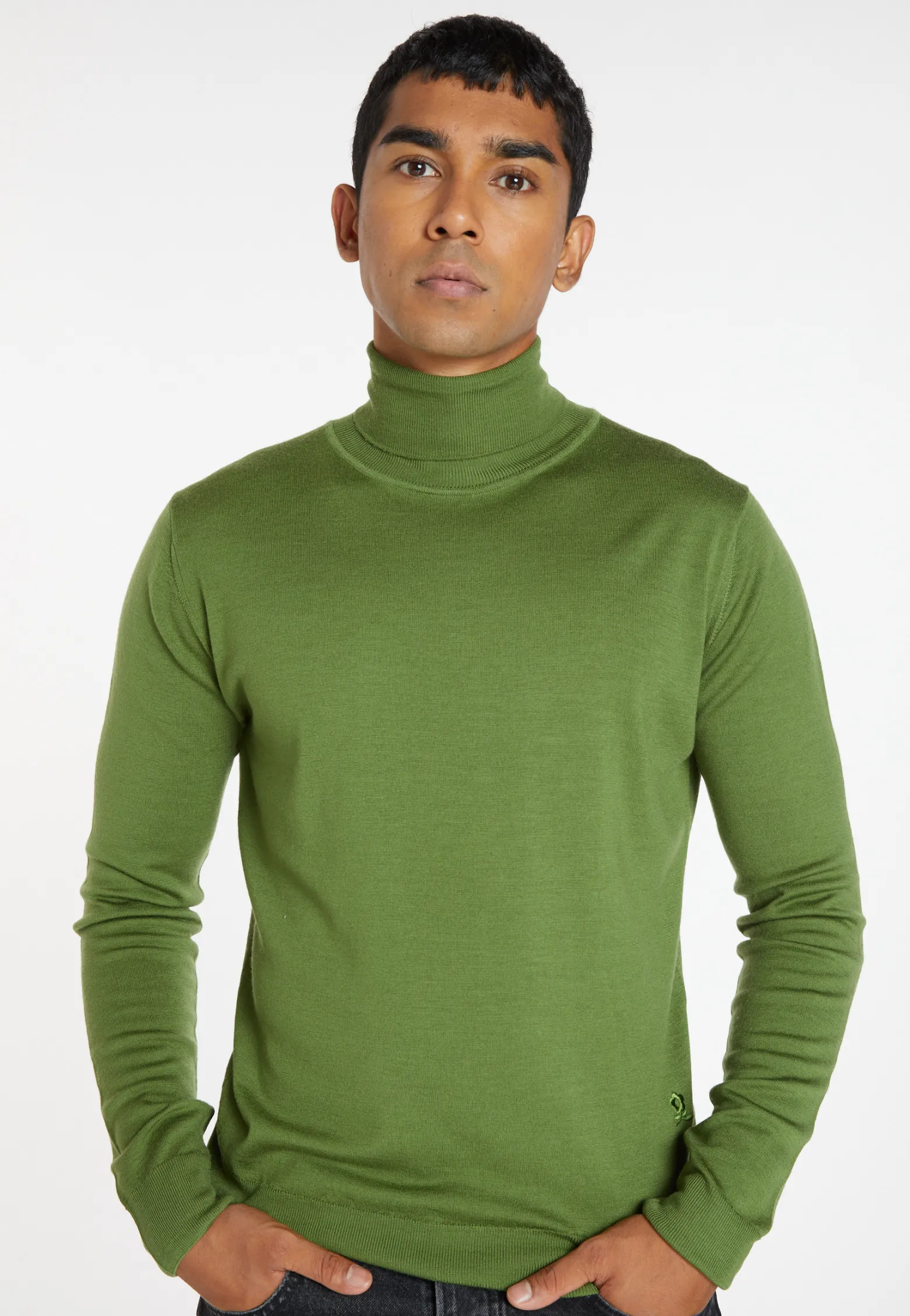 Montagut Turtleneck sweater with logo in merino wool - Enzo