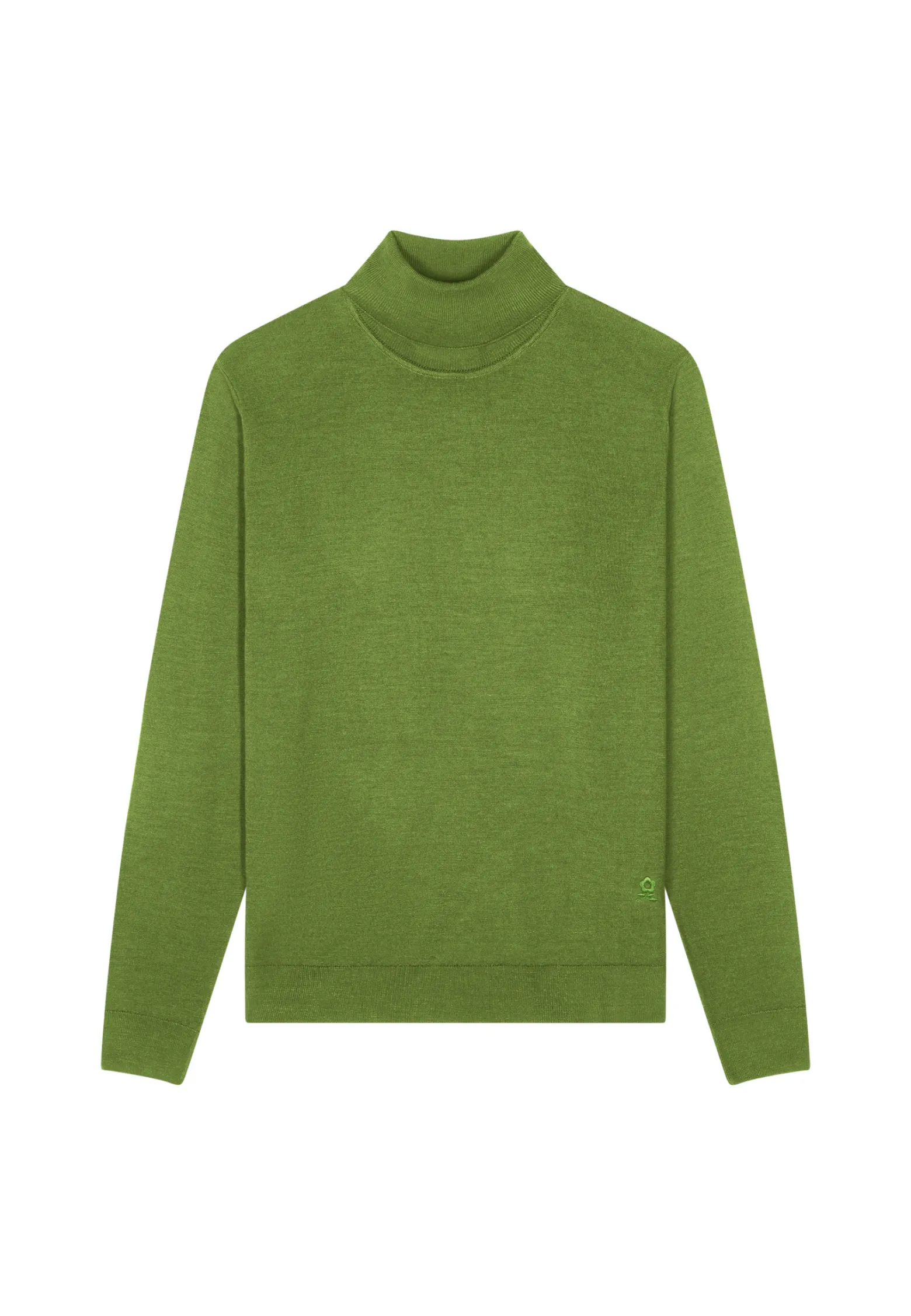 Montagut Turtleneck sweater with logo in merino wool - Enzo