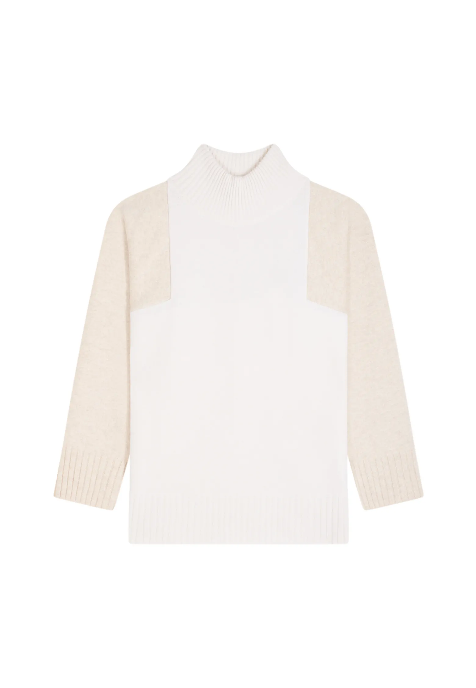 Montagut Two-tone high neck cashmere sweater - Roxane bis