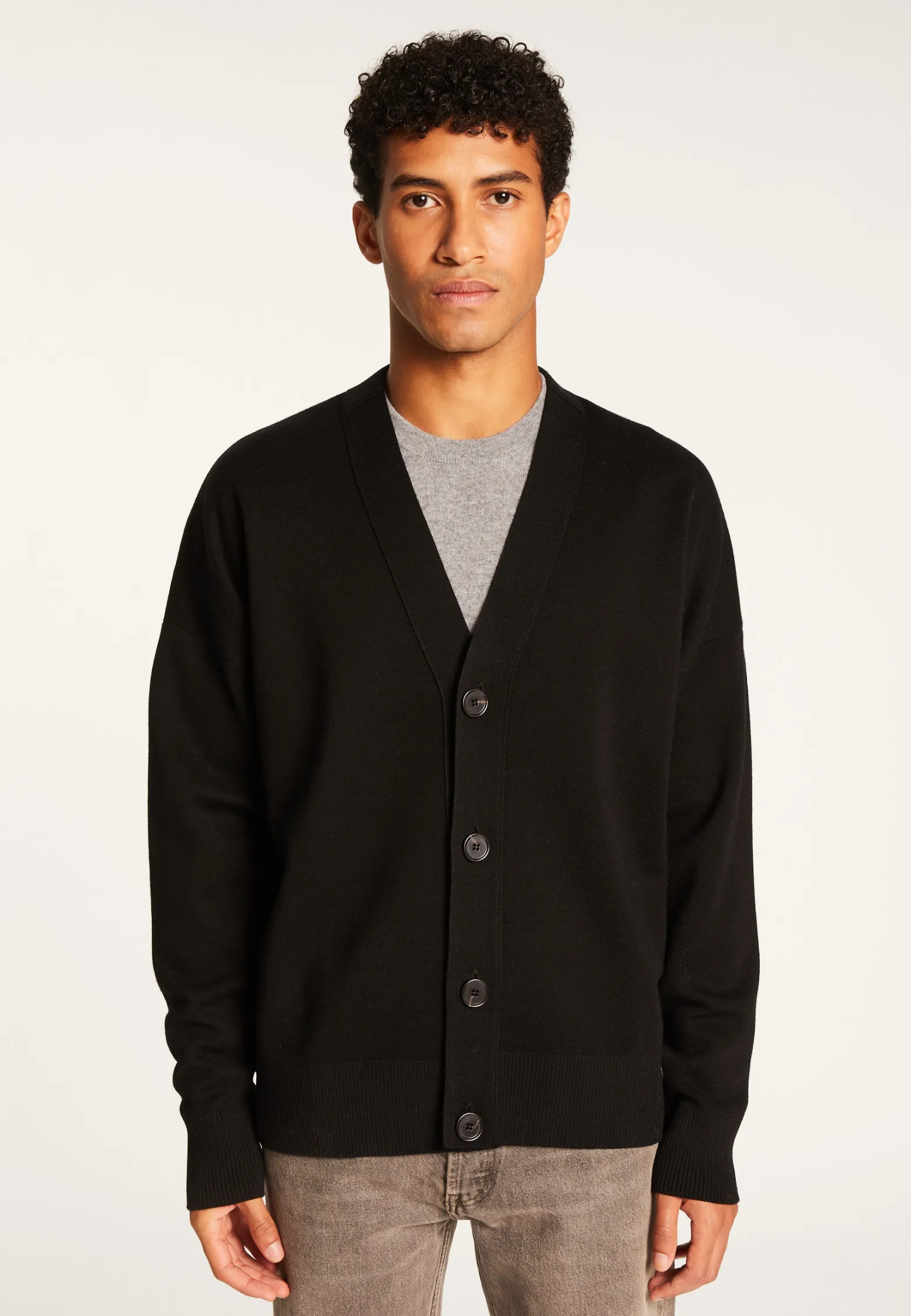 Montagut Two-tone merino wool buttoned vest - Tao