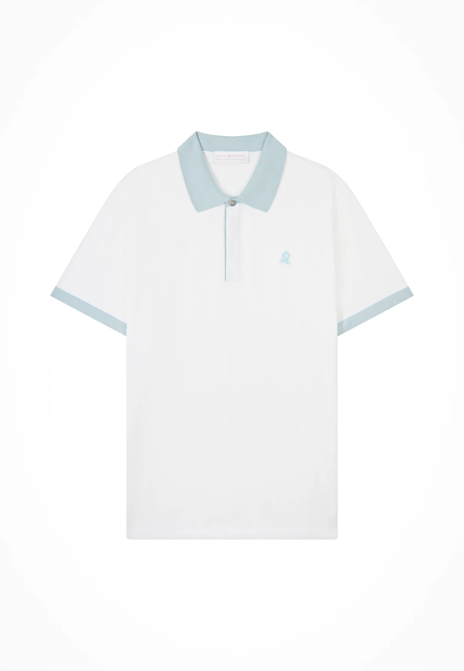 Montagut Two-tone organic cotton polo shirt - Ignacio