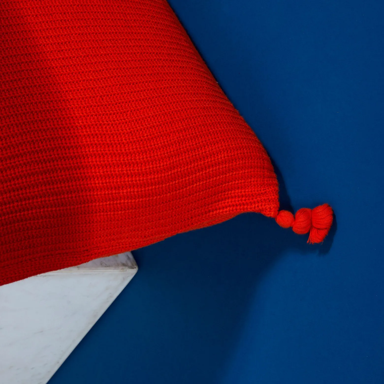 Montagut Two-tone square cushion - Fauve