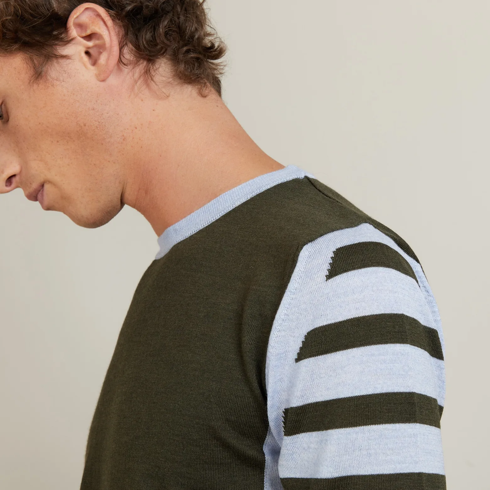 Montagut Two-tone striped wool sweater - LEO