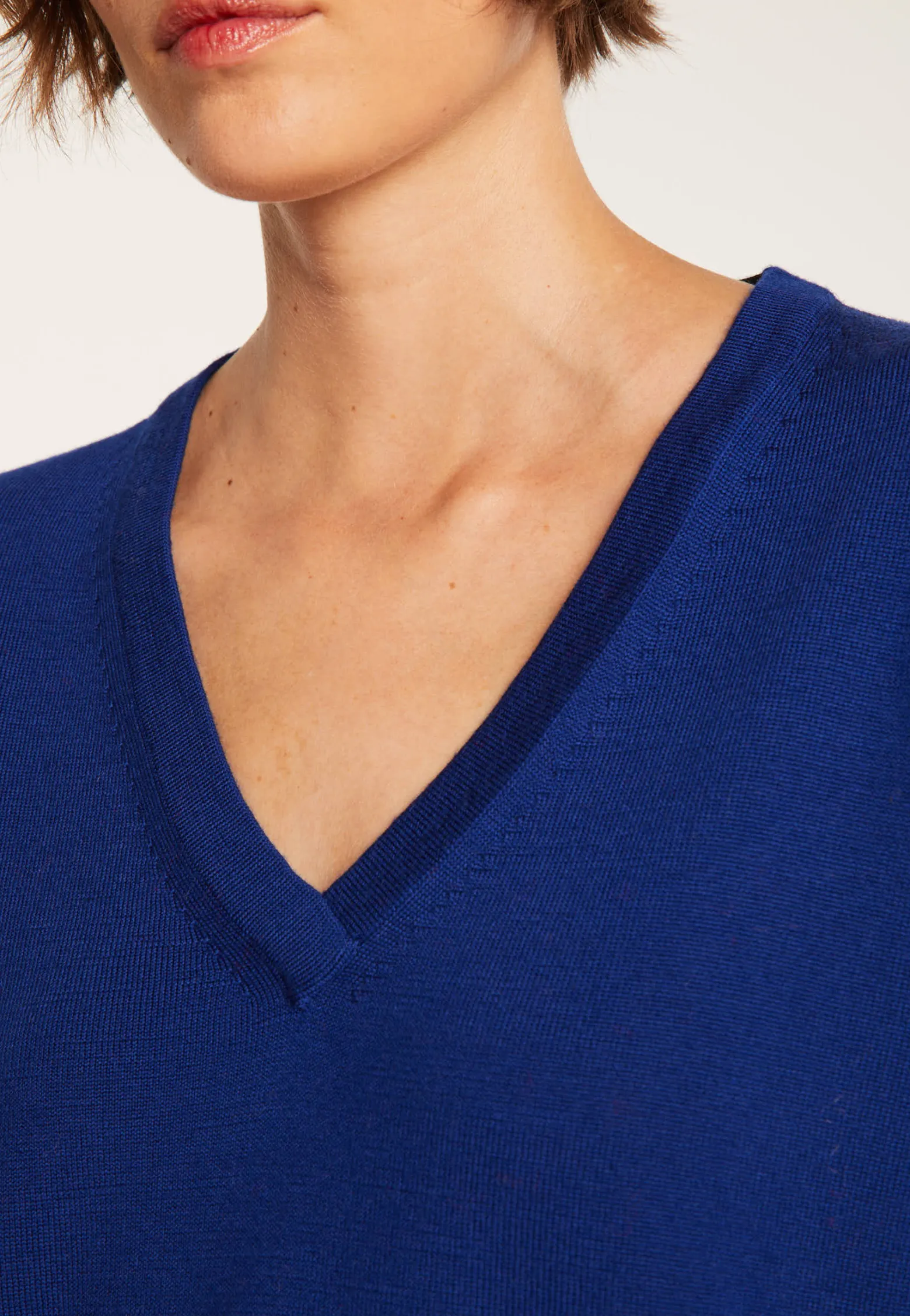 Montagut Two-tone wool sweater with slits - Glee