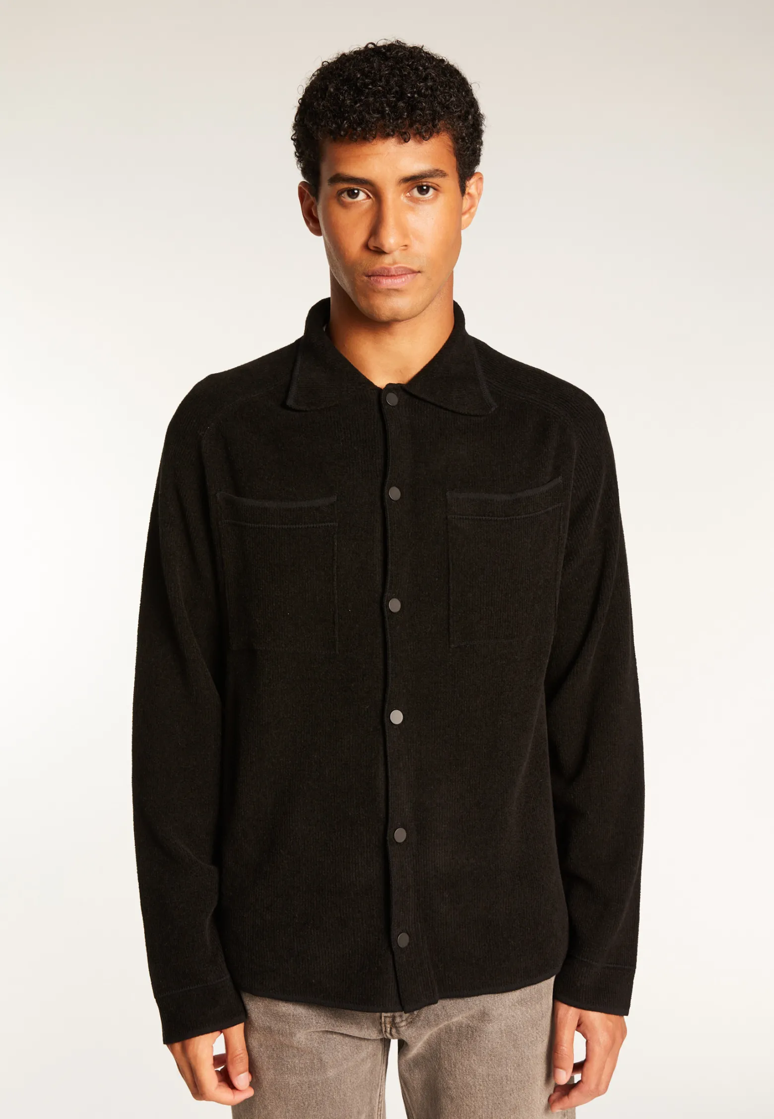 Montagut Unisex velvet wool overshirt - Timeo