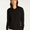 Montagut V-neck jumper in merino wool - Elmo