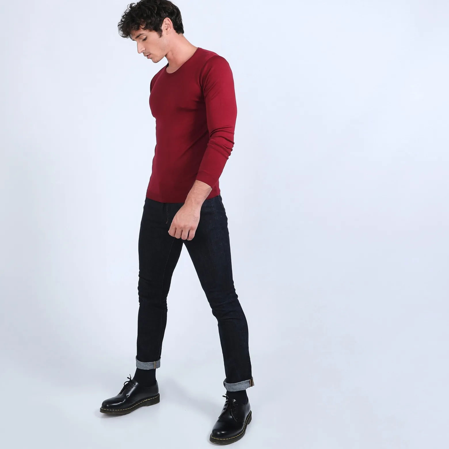 Montagut V-neck jumper in merino wool - Eddie