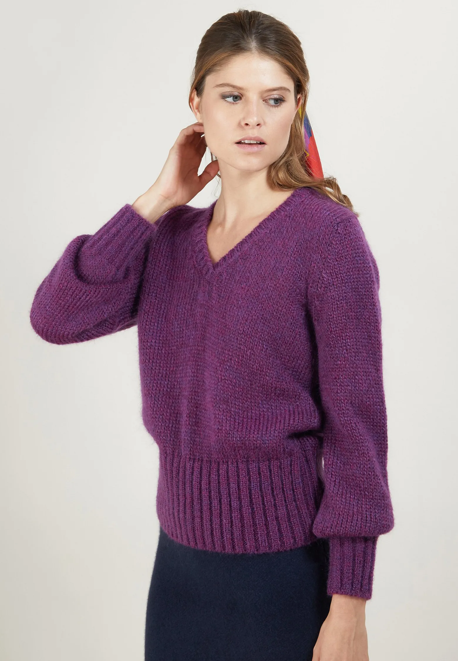 Montagut V-neck mohair sweater - Gracy