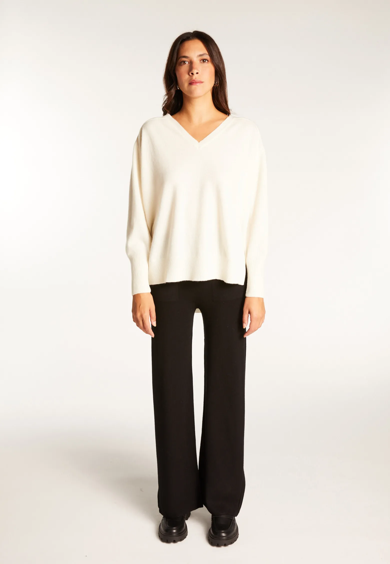 Montagut V-neck sweater in merino wool - Robine