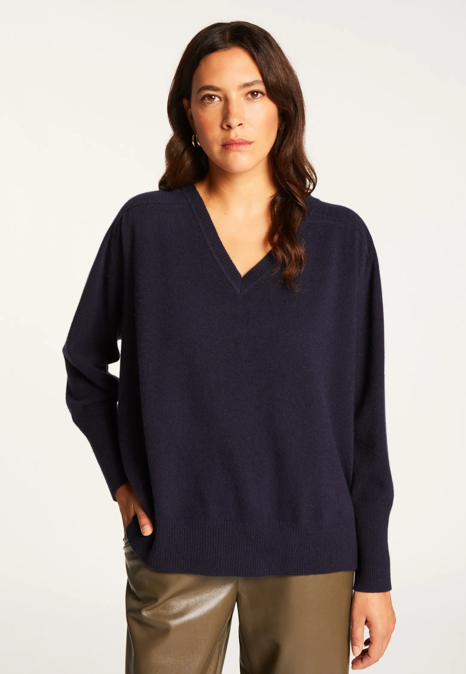 Montagut V-neck sweater in merino wool - Robine