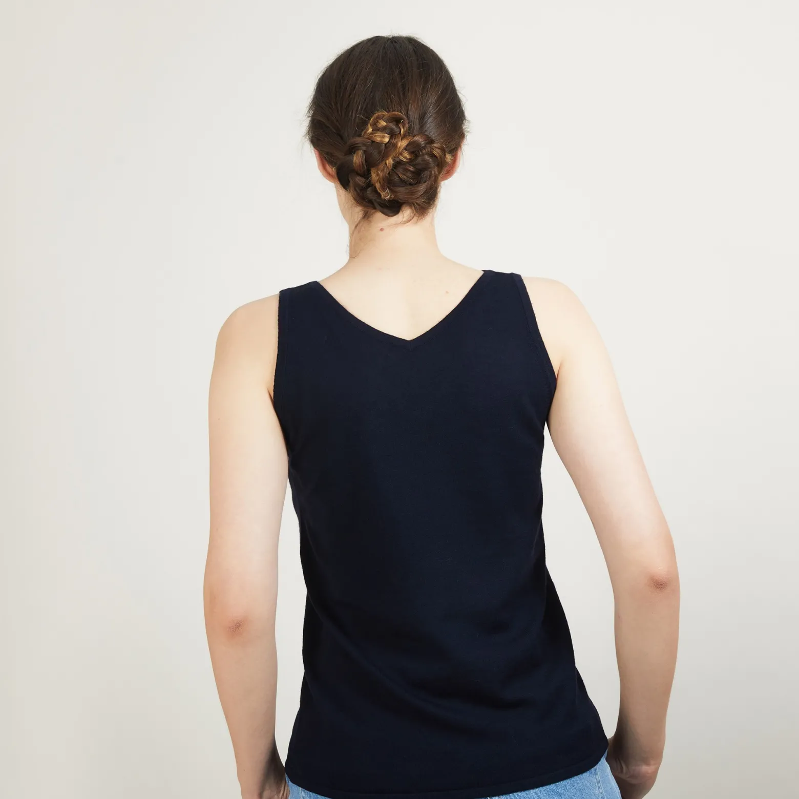 Montagut V-neck wool tank top - Blanchette