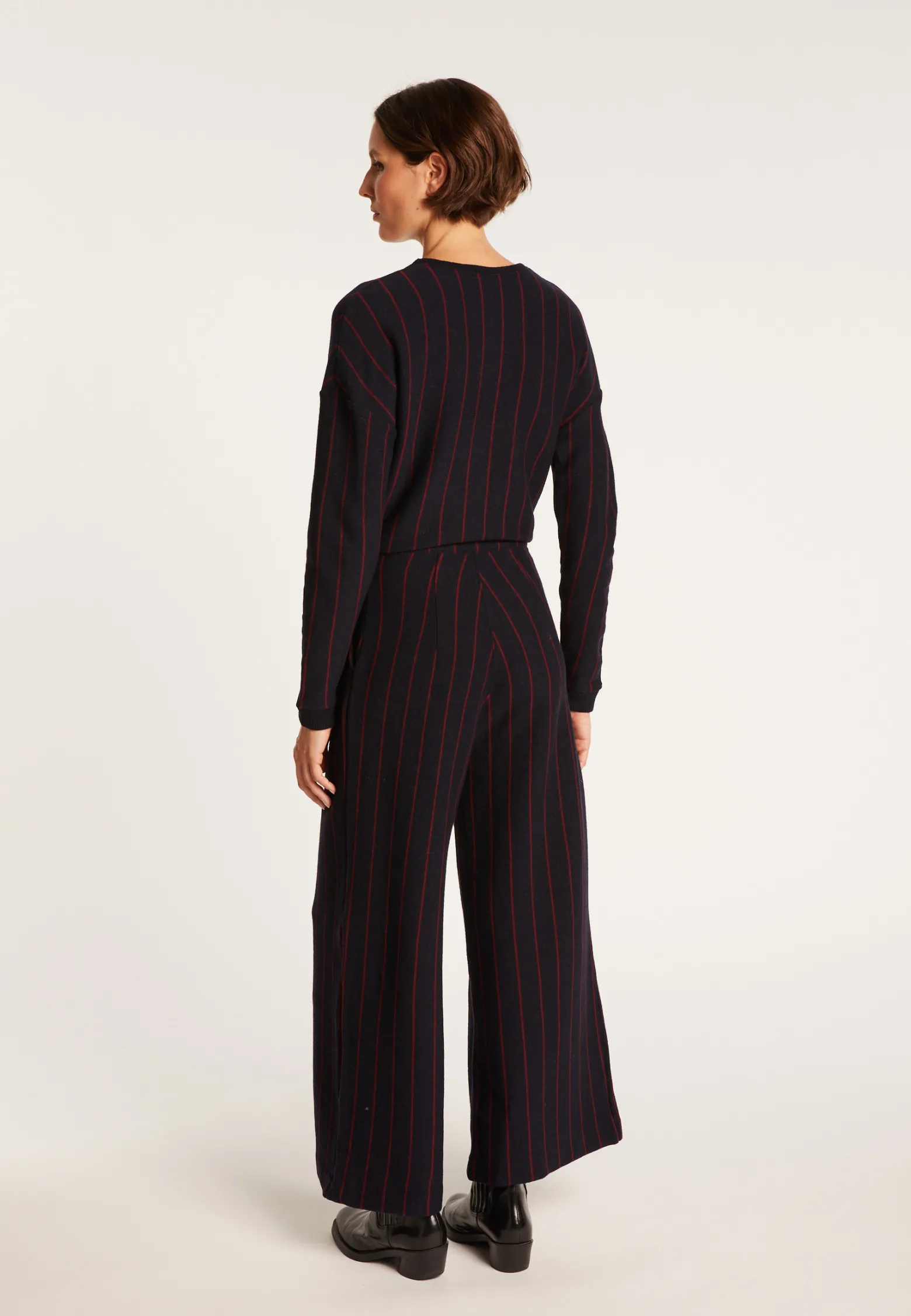 Montagut Wool and cotton trousers with tennis stripes - Lydie