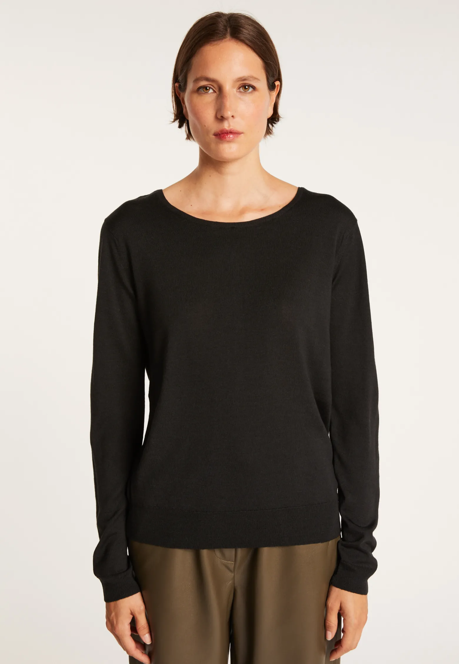 Montagut Wool and silk jumper with a slit in the back - Euphrosine