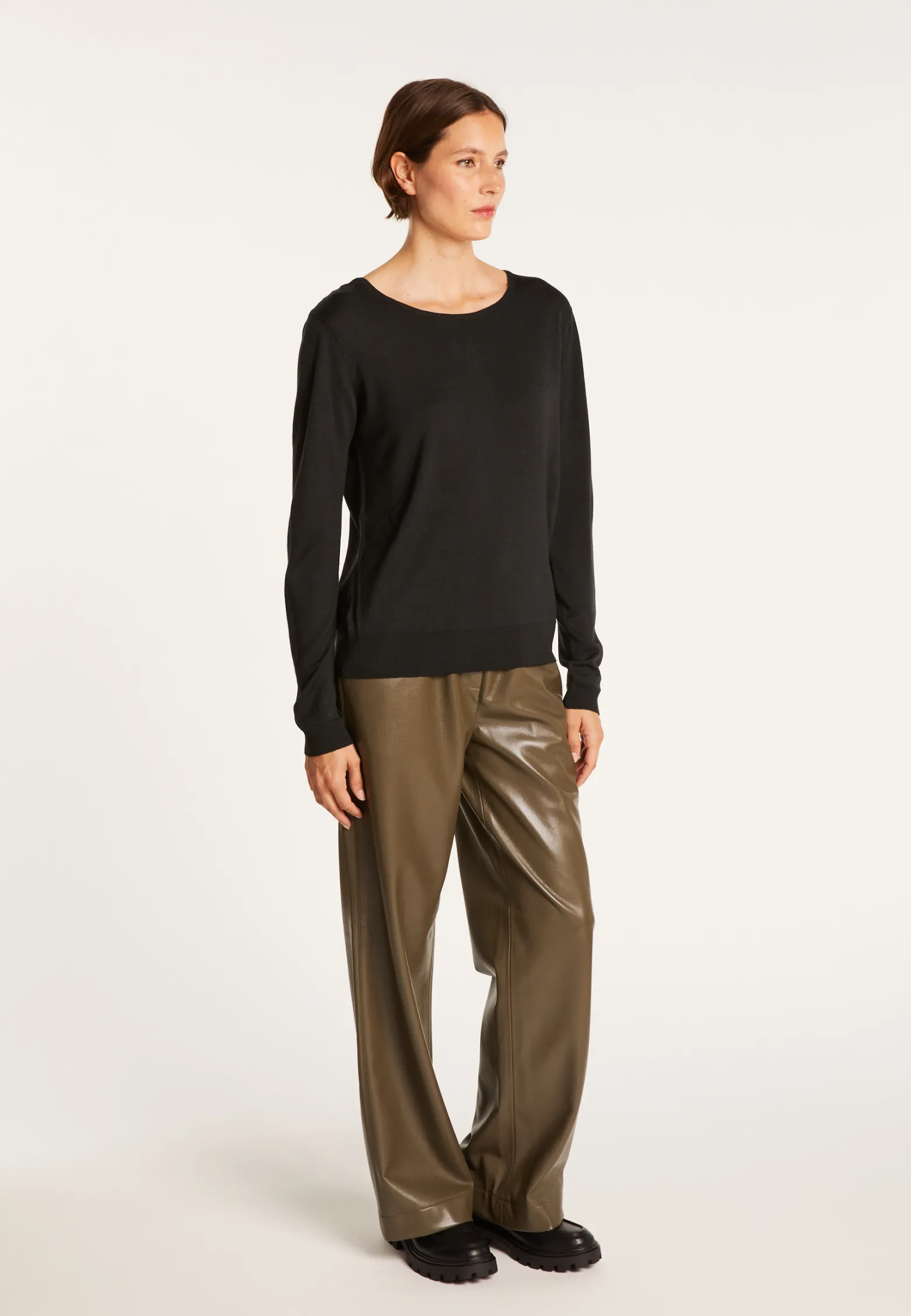Montagut Wool and silk jumper with a slit in the back - Euphrosine