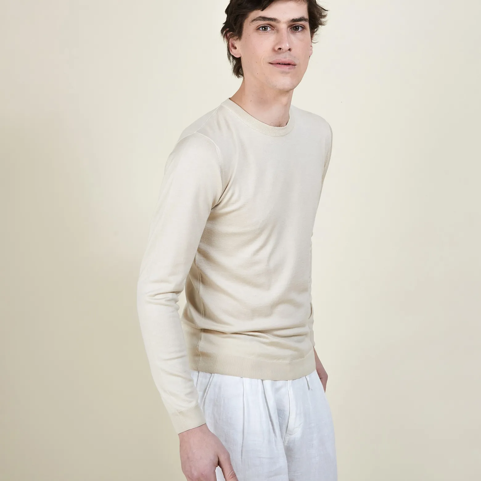 Montagut Wool and silk round neck sweater - Barsam