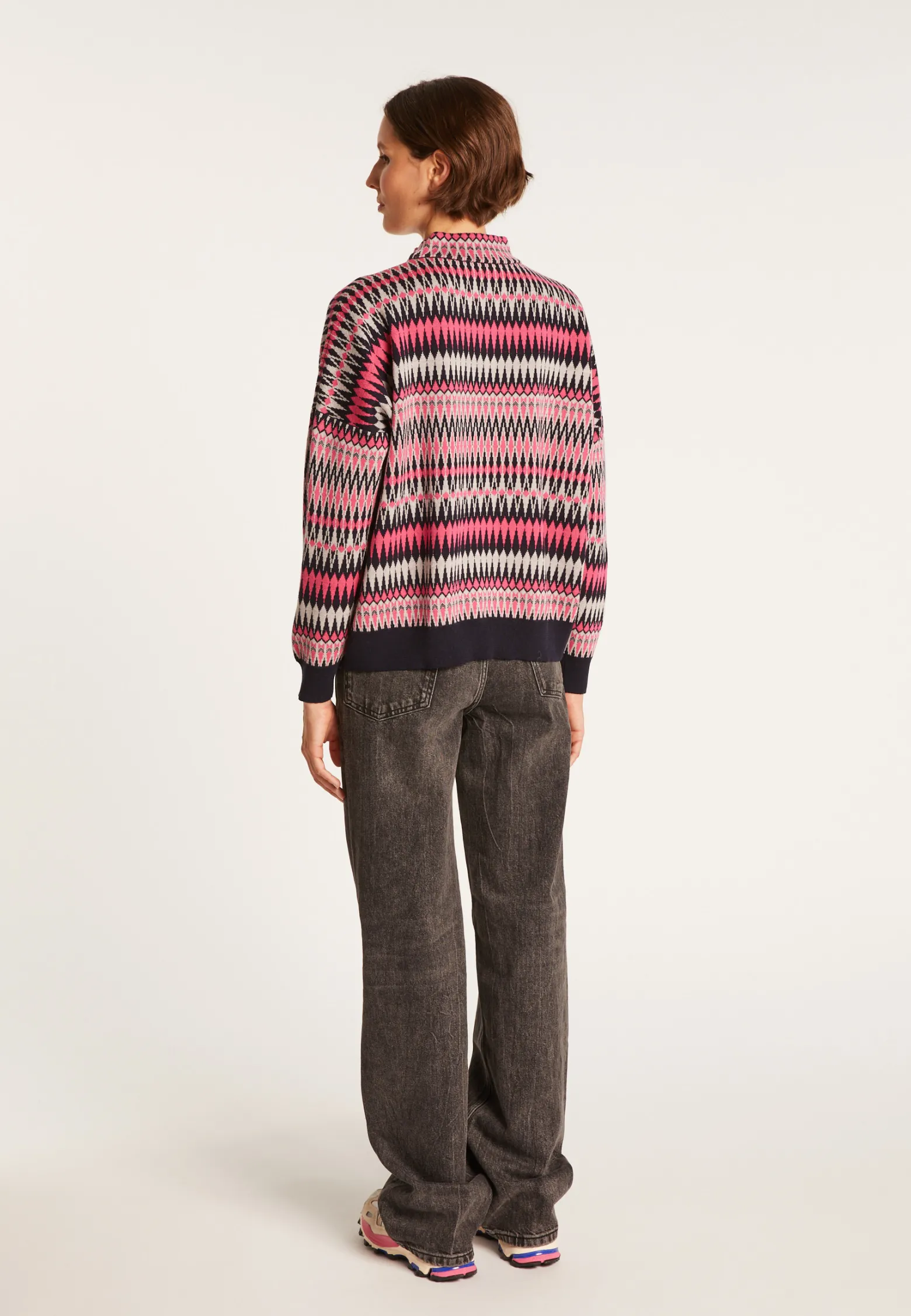 Montagut Wool sweater with Aztec patterns - Fidji