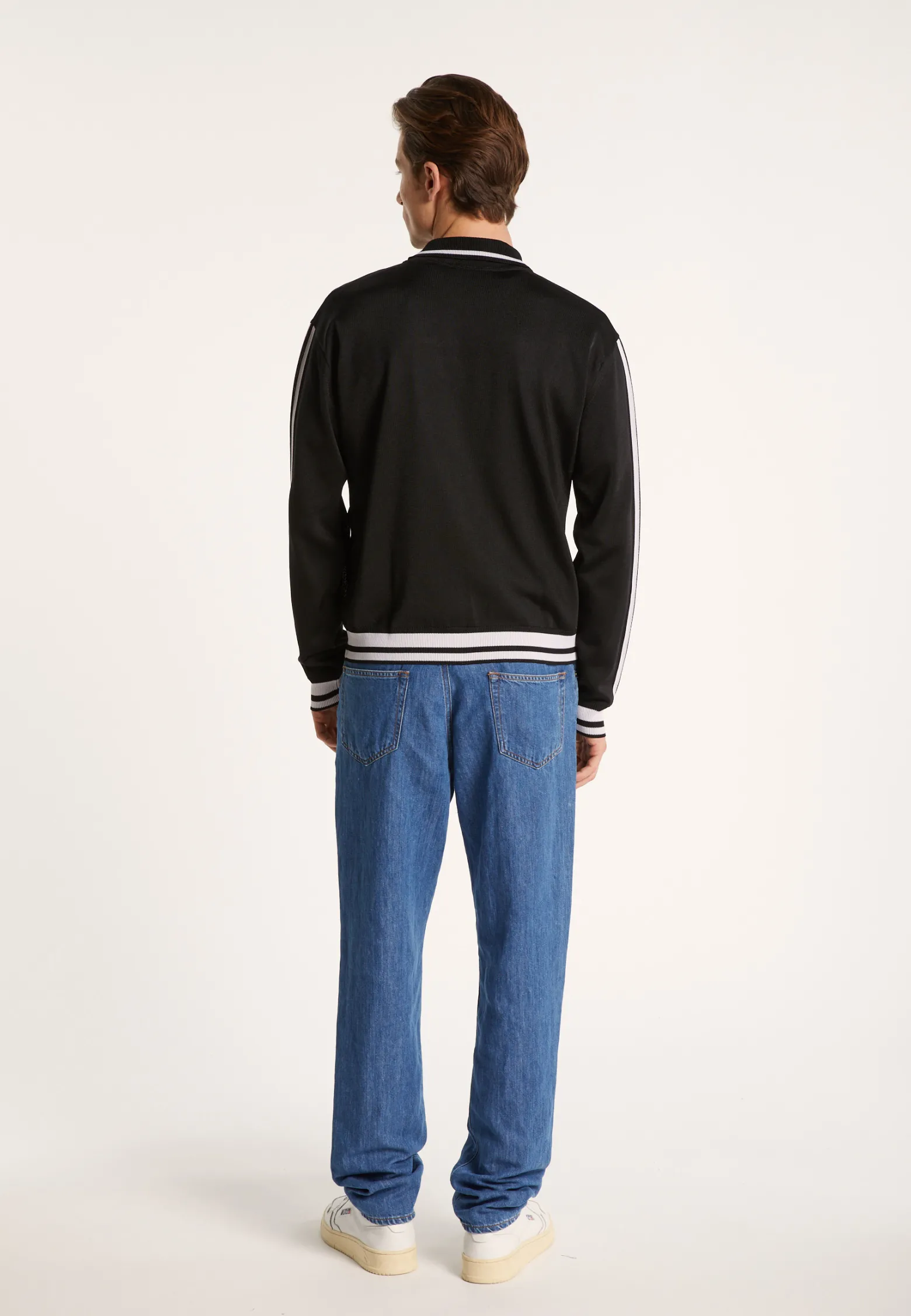 Montagut Zipped cardigan in Fil Lumière - Paddy