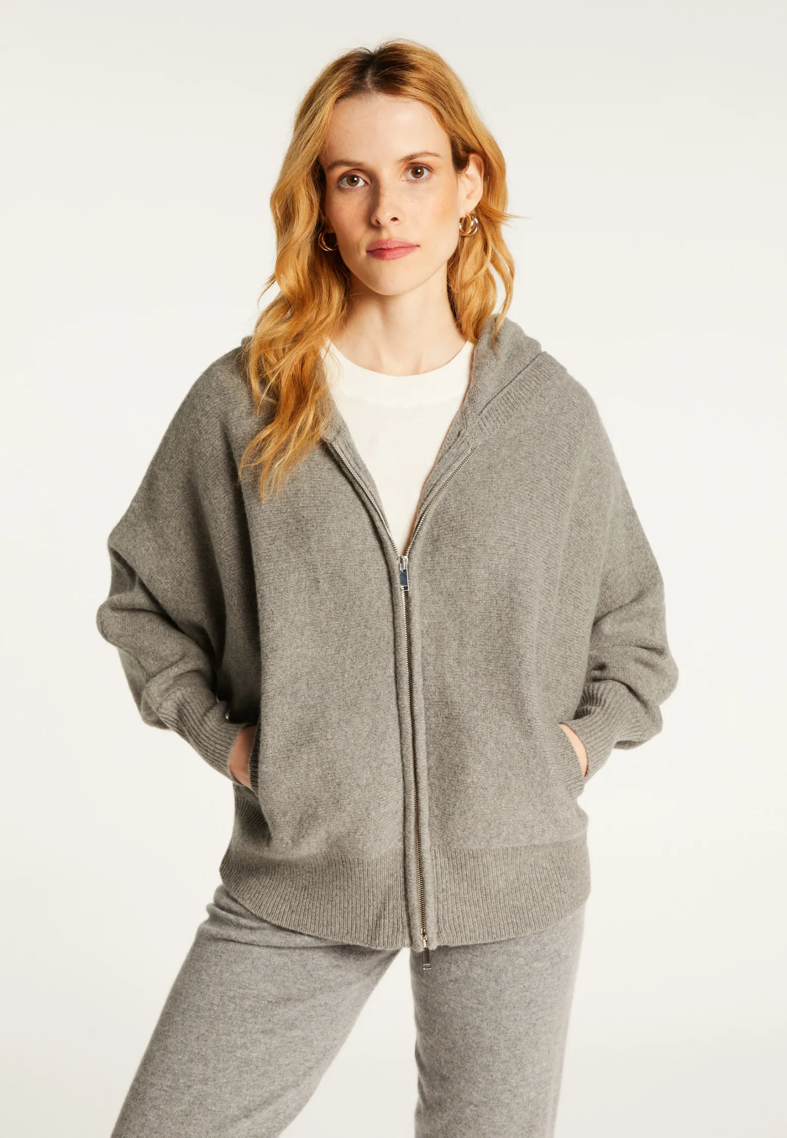 Montagut Zipped cashmere blend hooded cardigan - Albin