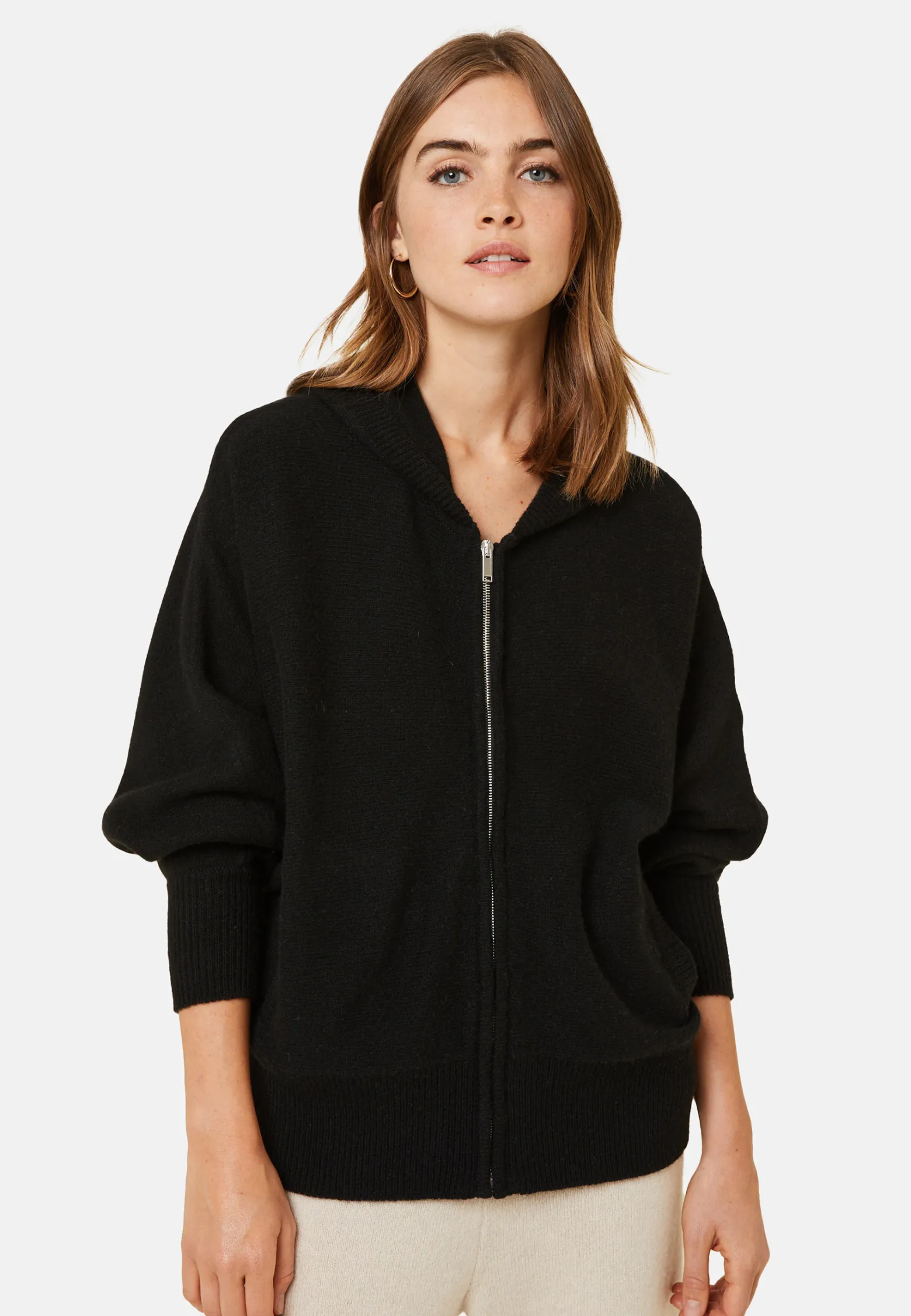 Montagut Zipped cashmere blend hooded cardigan - Albin