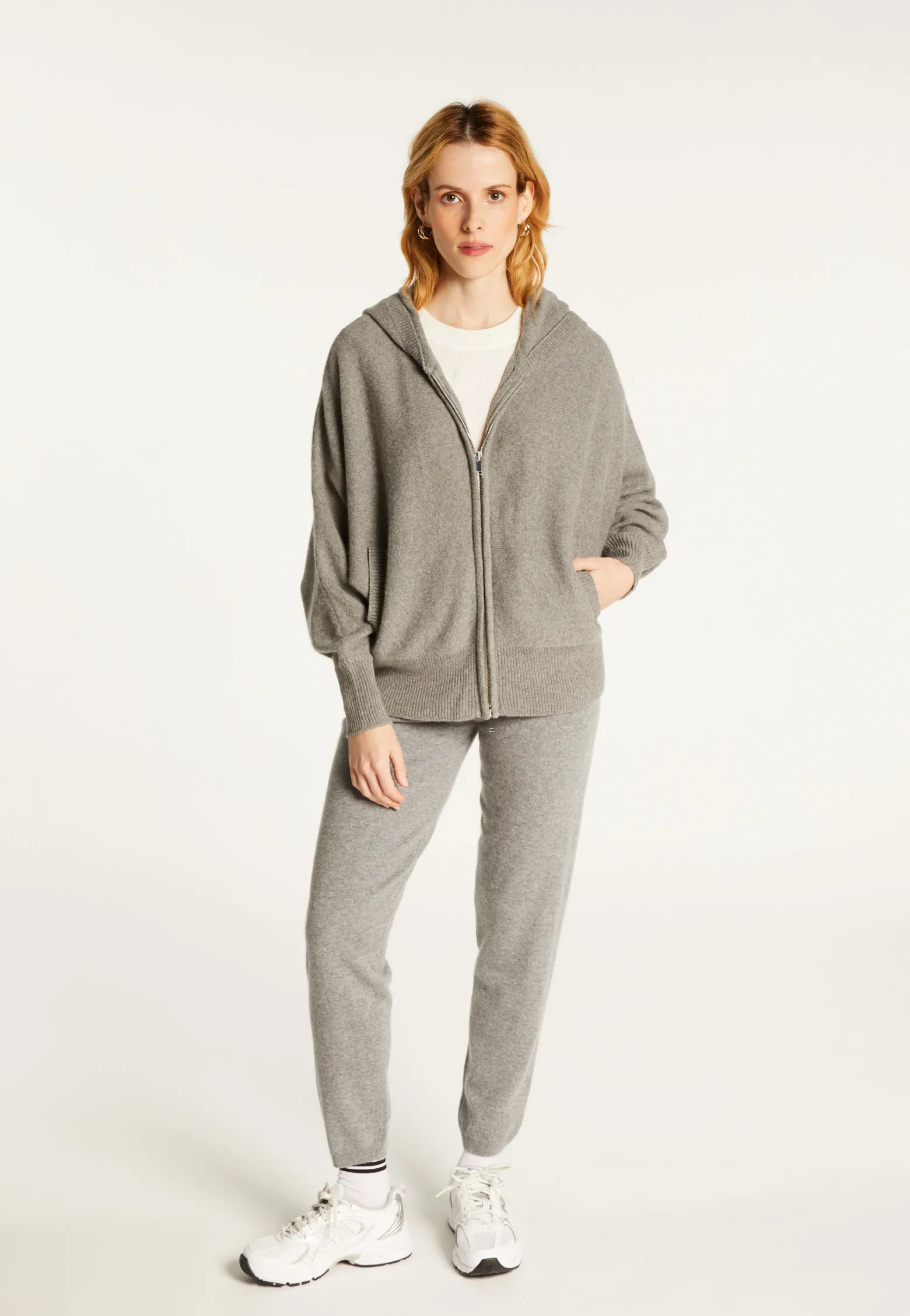 Montagut Zipped cashmere blend hooded cardigan - Albin