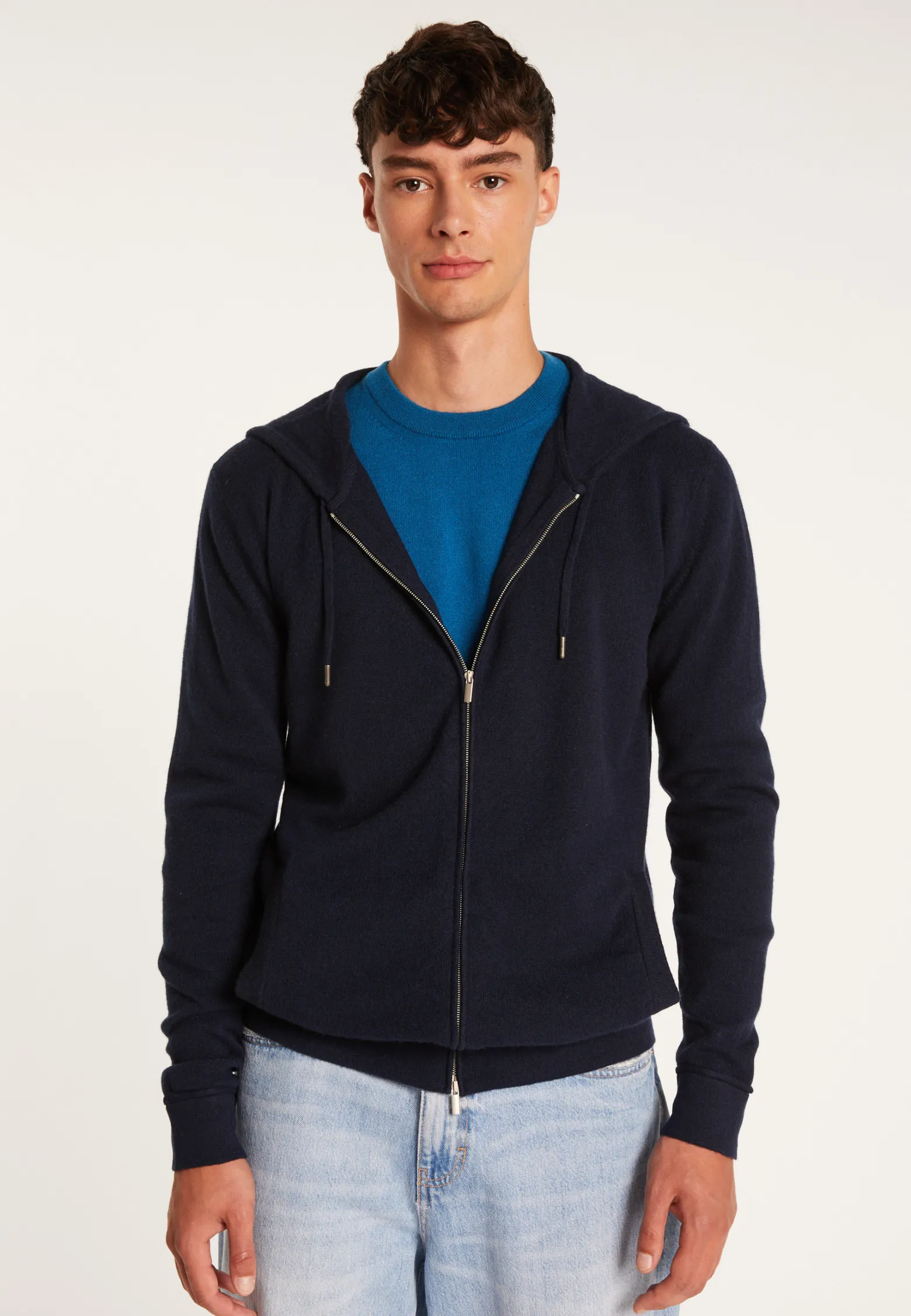 Montagut Zipped cashmere hooded jacket - Emilien
