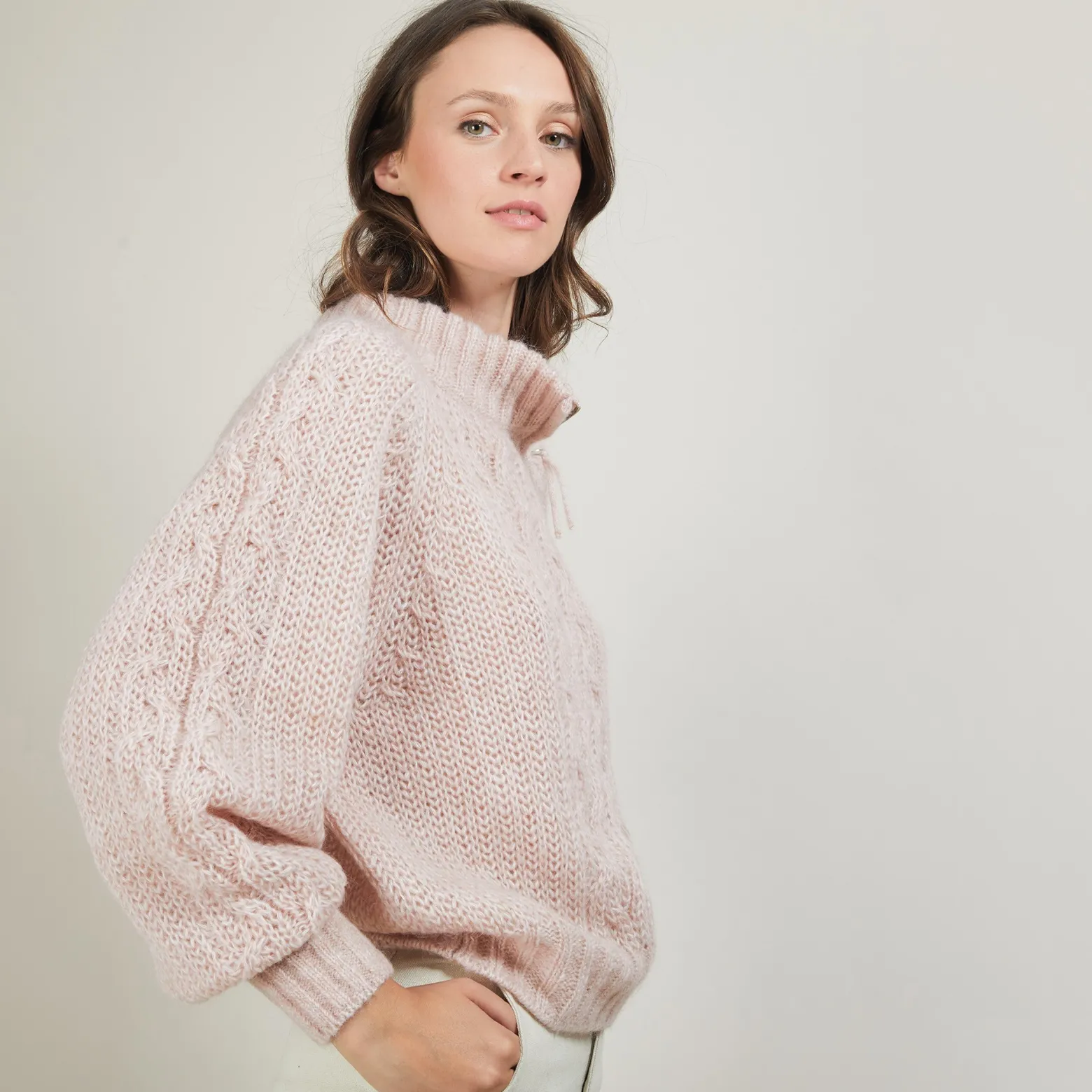 Montagut Zipped high-neck mohair sweater - Gilda