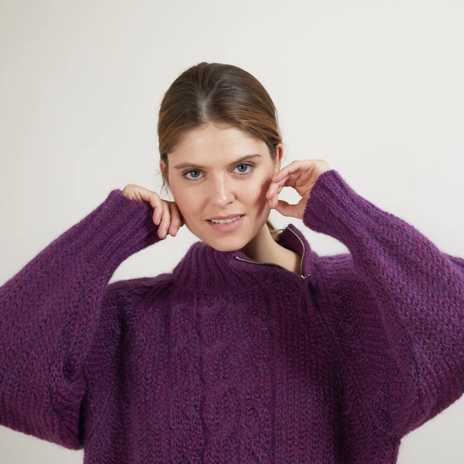 Montagut Zipped high-neck mohair sweater - Gilda