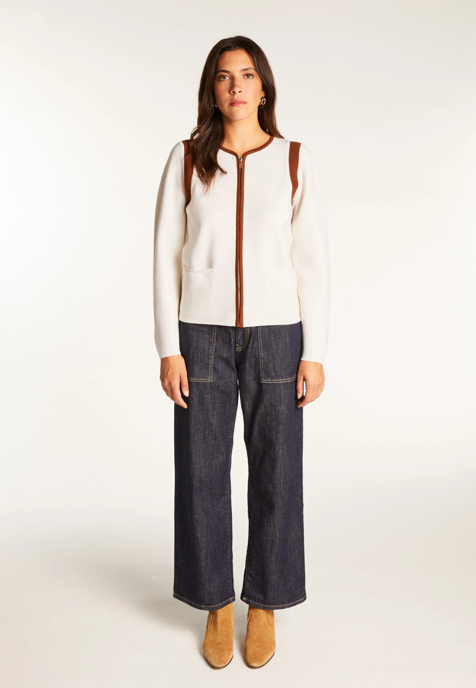 Montagut Zipped jacket in merino wool - Reine