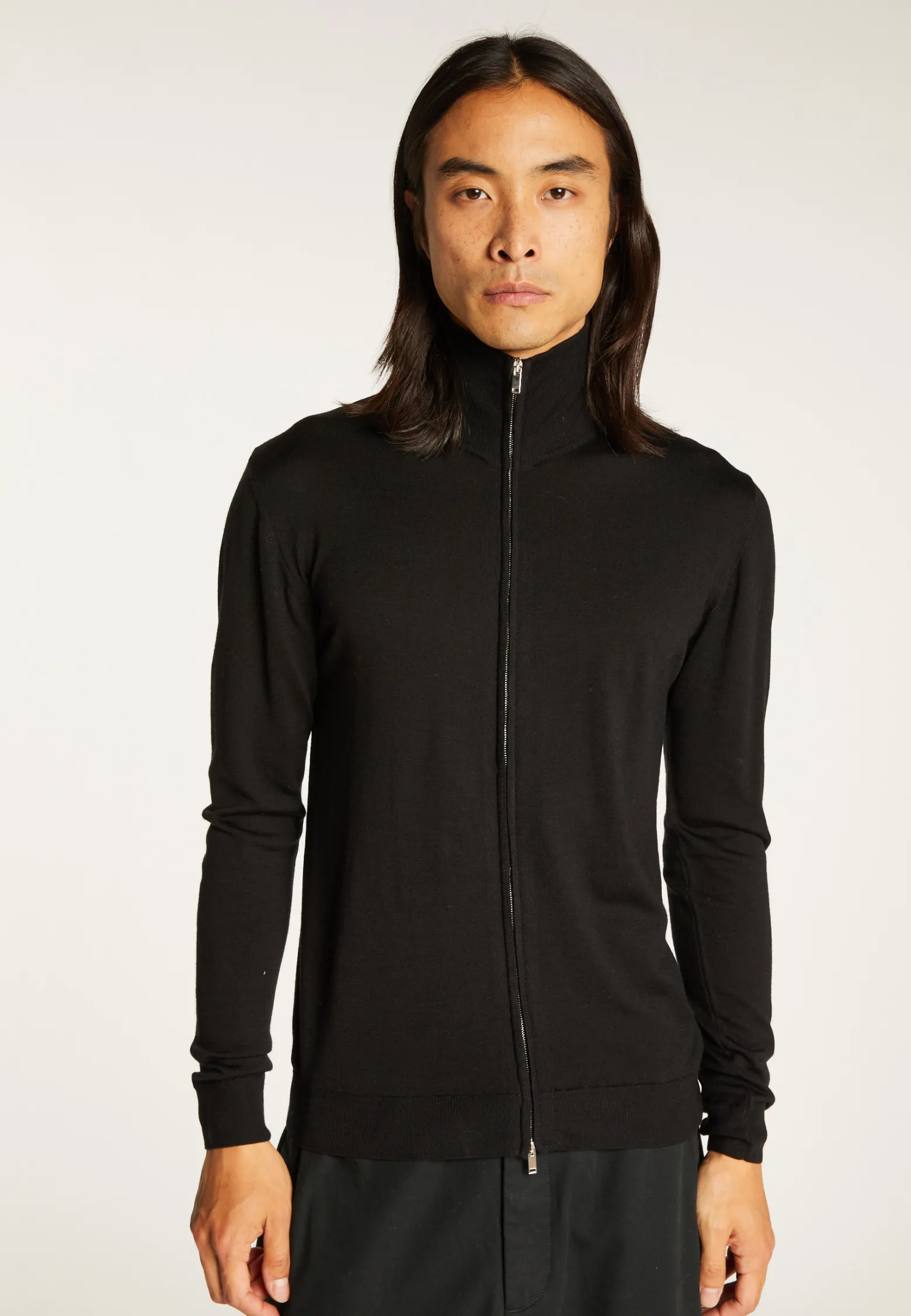 Montagut Zipped vest with logo in merino wool - Estian
